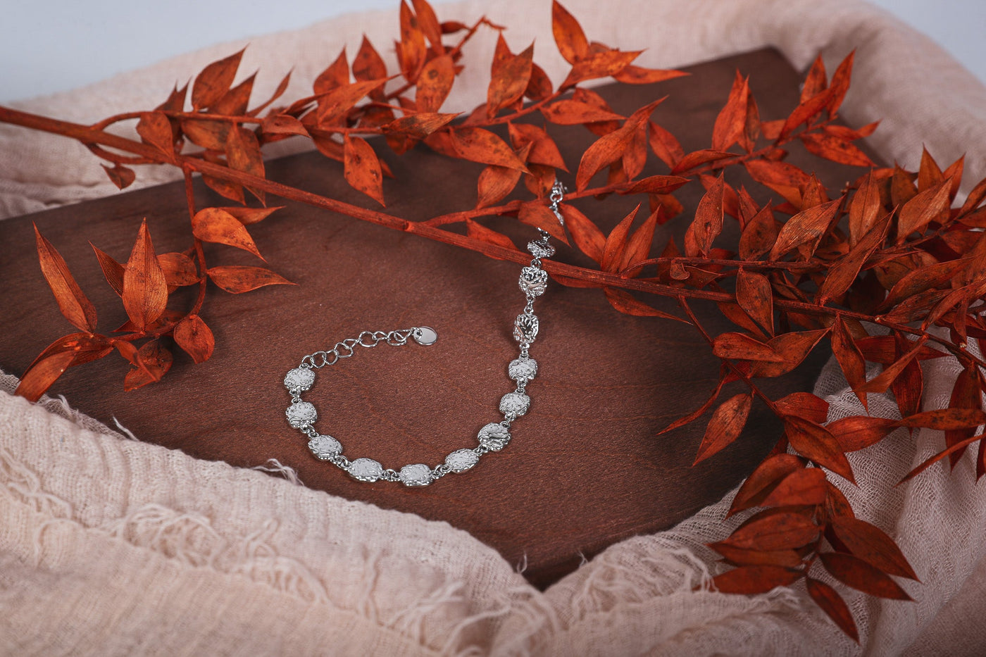 Athena - Armkette - Edler aus Silver - 100% wasserfest, langlebig & stilvoll - Exklusiver Schmuck von Parisa.ch
