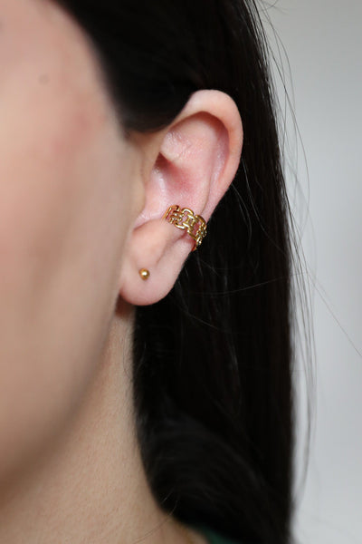 Eda - Earcuff - Edler aus Gold - 100% wasserfest, langlebig & stilvoll - Exklusiver Schmuck von Parisa.ch