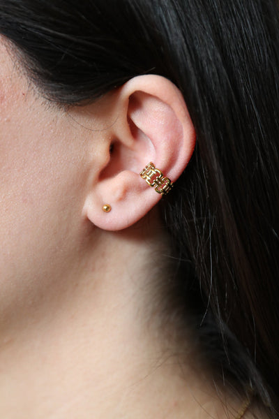Eda - Earcuff - Edler aus Gold - 100% wasserfest, langlebig & stilvoll - Exklusiver Schmuck von Parisa.ch