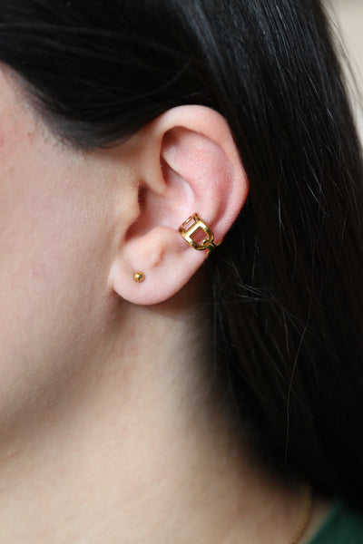 Ina - Earcuff - Edler aus Gold - 100% wasserfest, langlebig & stilvoll - Exklusiver Schmuck von Parisa.ch