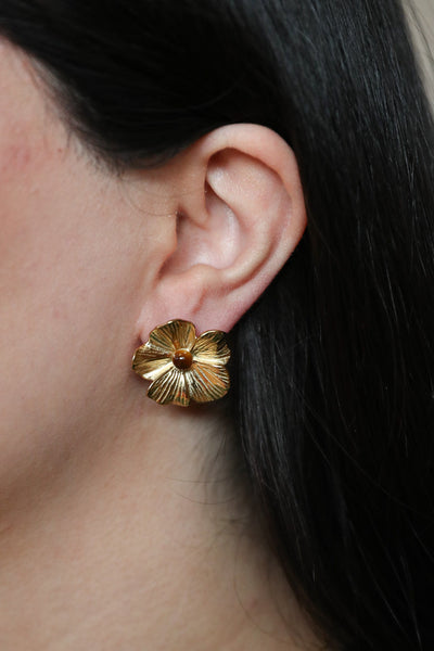 Malina - Ohrstecker - Edler aus Katzenauge Blumenohrstecker - 100% wasserfest, langlebig & stilvoll - Exklusiver Schmuck von Parisa.ch