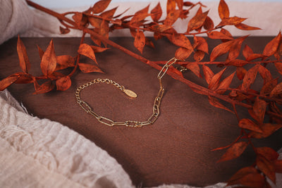 Sana - Armkette - Edler aus Gold - 100% wasserfest, langlebig & stilvoll - Exklusiver Schmuck von Parisa.ch